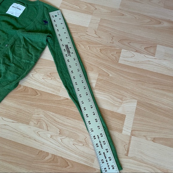 Abercrombie kids Vintage Green Bow Diamond Cardigan Sweater girls XL (0126) - Picture 5 of 12